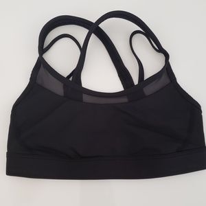 LULULEMON Black with mesh racerback sports bra